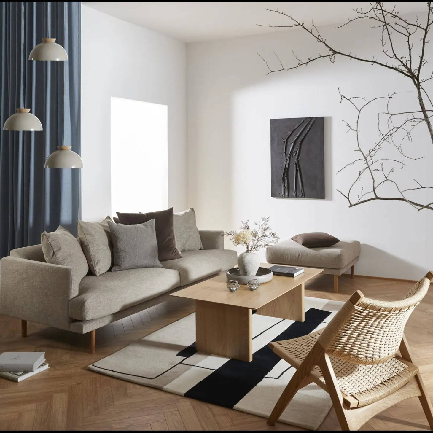 Kramfors 3 pers. m/2 sæder Sofa