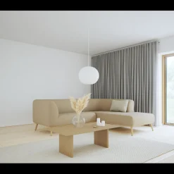 Land højrevendt hjørnesofa med pufafslutning