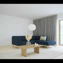 Land højrevendt hjørnesofa med pufafslutning