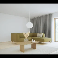 Land højrevendt hjørnesofa med pufafslutning