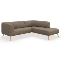 Land højrevendt hjørnesofa med pufafslutning