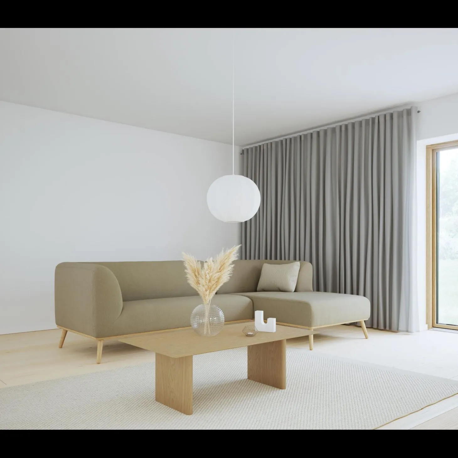 Land højrevendt sofa med chaiselong