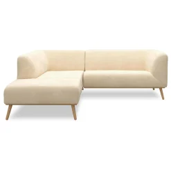Land venstrevendt hjørnesofa med pufafslutning