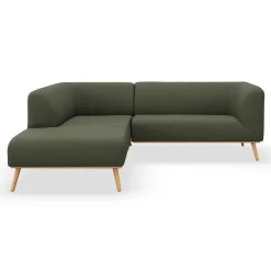 Land venstrevendt hjørnesofa med pufafslutning