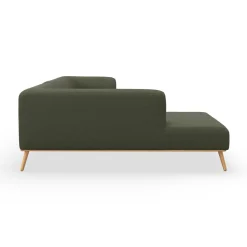 Land venstrevendt hjørnesofa med pufafslutning