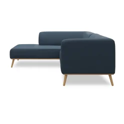 Land venstrevendt hjørnesofa med pufafslutning
