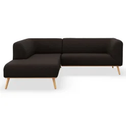 Land venstrevendt hjørnesofa med pufafslutning