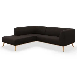 Land venstrevendt hjørnesofa med pufafslutning