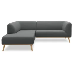 Land venstrevendt hjørnesofa med pufafslutning
