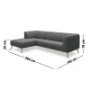Land venstrevendt sofa med chaiselong