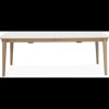Largo Spisebord 215 x 102 x 75 cm, plade i hvid laminat + ben i lyst træ