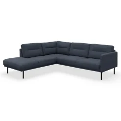 Larvik venstrevendt hjørnesofa med pufafslutning