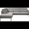 Larvik venstrevendt hjørnesofa med pufafslutning