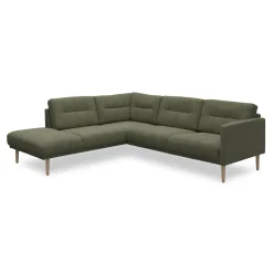 Larvik venstrevendt hjørnesofa med pufafslutning
