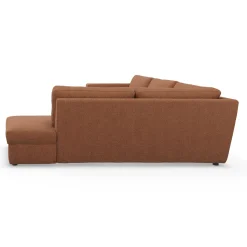 Lean højrevendt hjørnesofa med pufafslutning