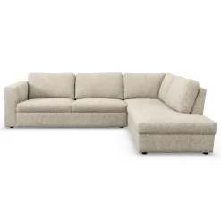 Lean højrevendt hjørnesofa med pufafslutning