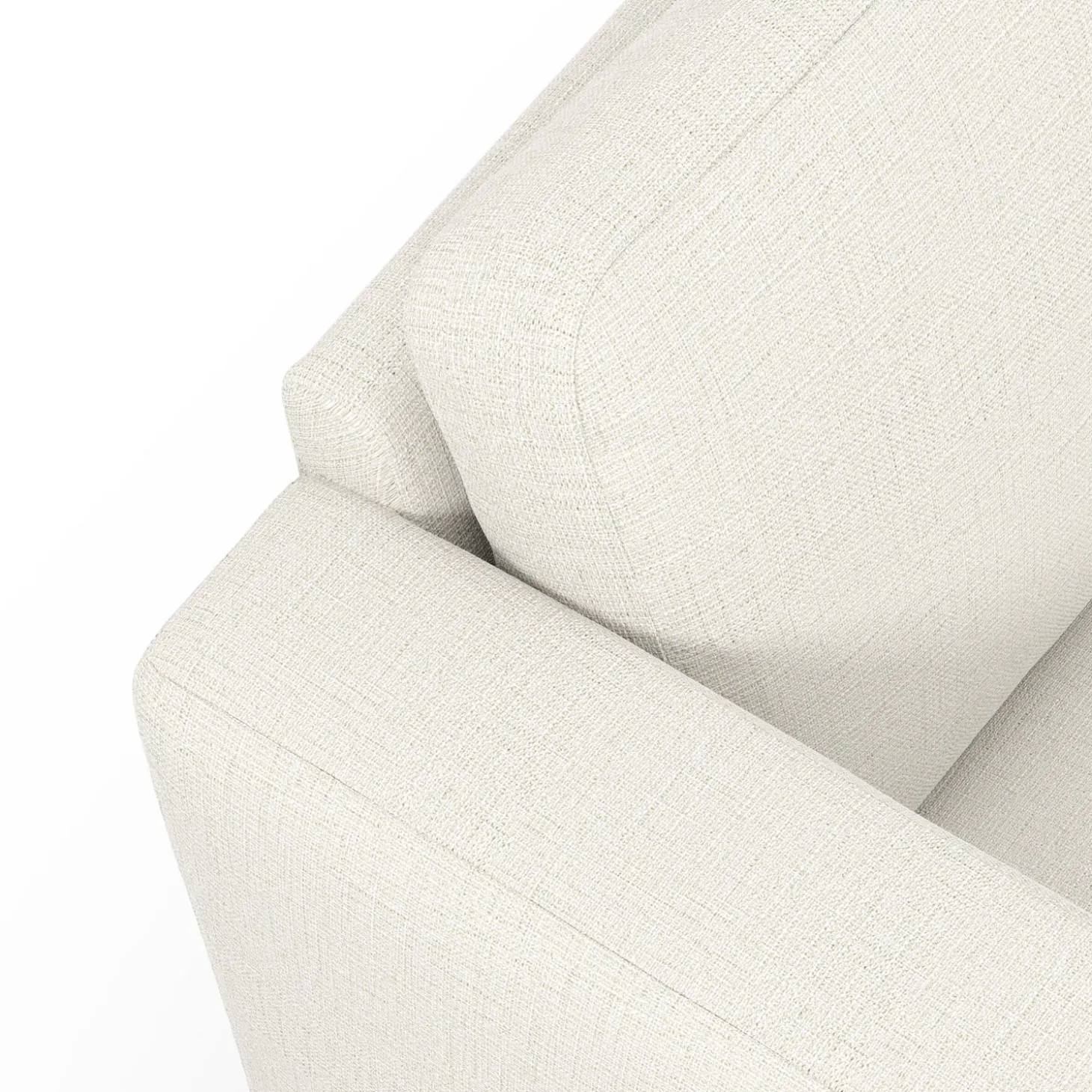 Lean højrevendt hjørnesofa med pufafslutning