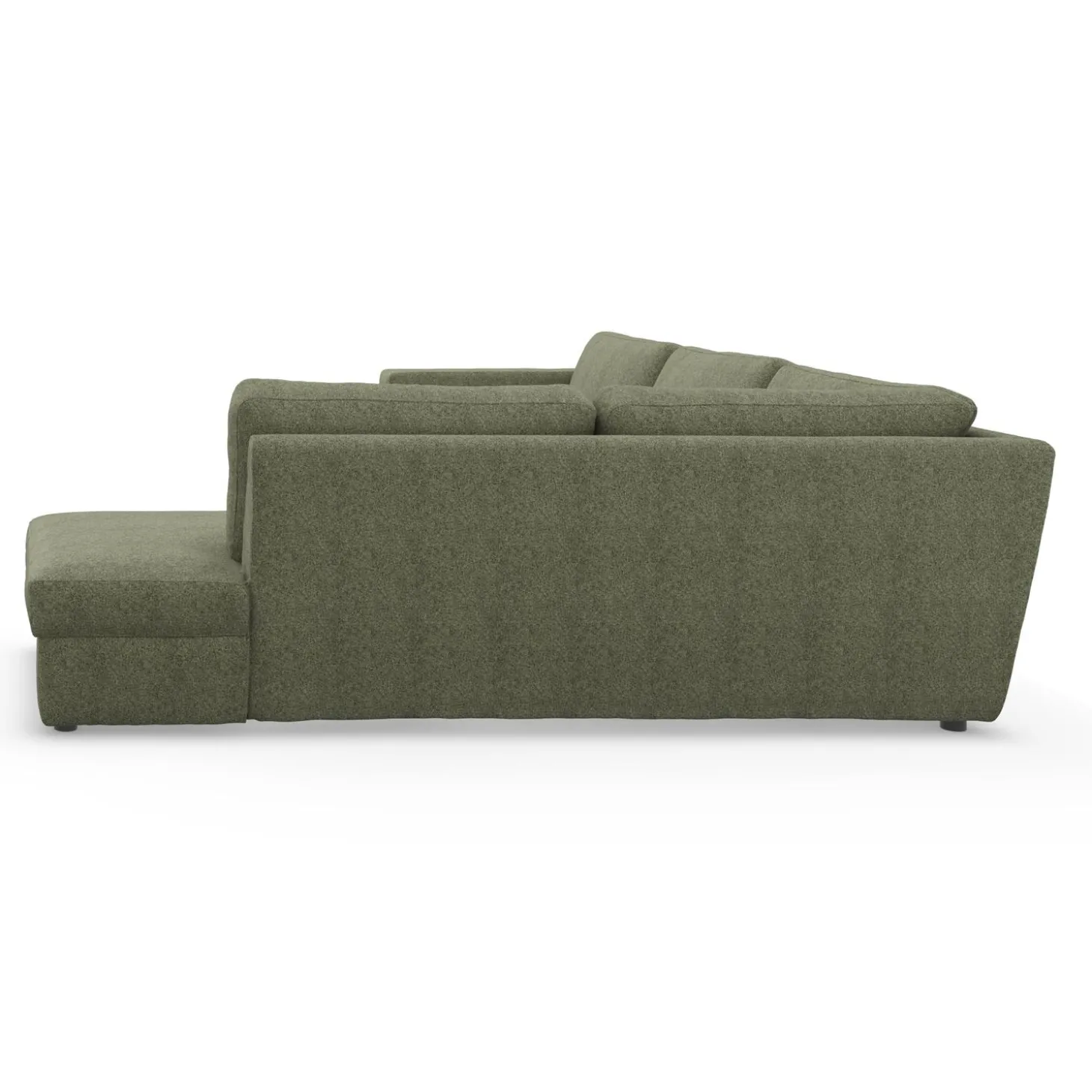 Lean højrevendt hjørnesofa med pufafslutning