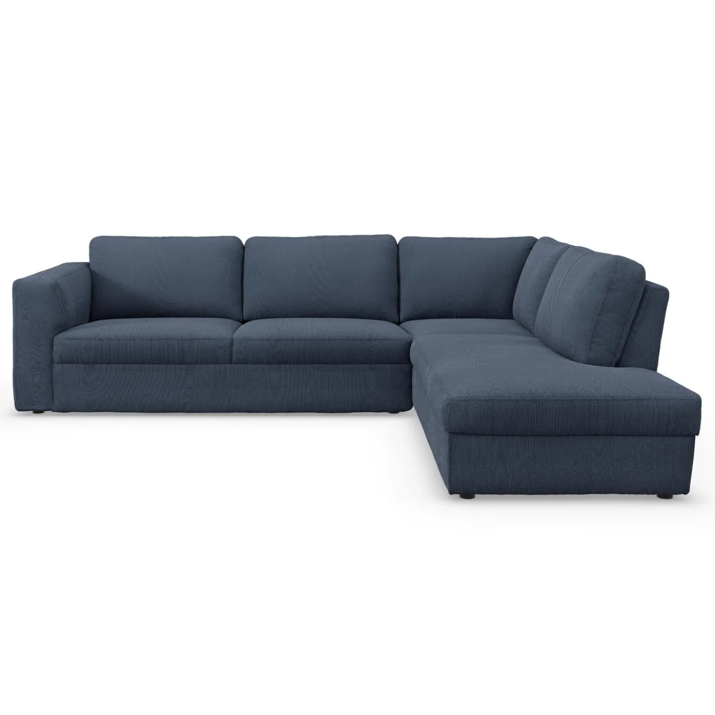 Lean højrevendt hjørnesofa med pufafslutning
