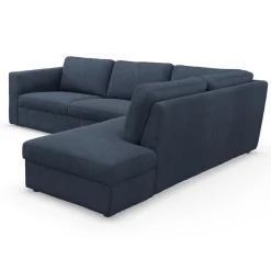 Lean højrevendt hjørnesofa med pufafslutning