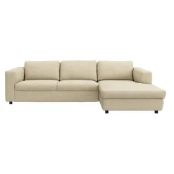 Lean højrevendt sofa med chaiselong