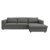 Lean højrevendt sofa med chaiselong