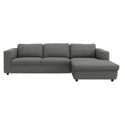 Lean højrevendt sofa med chaiselong