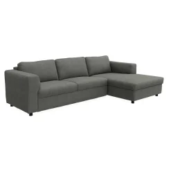 Lean højrevendt sofa med chaiselong