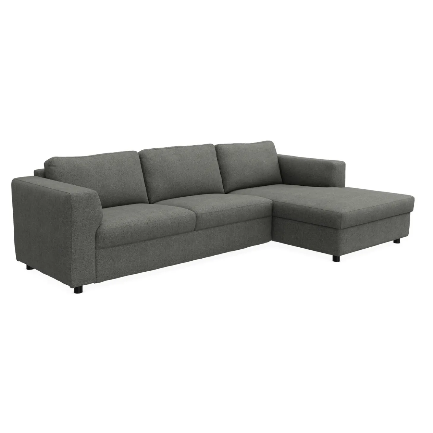 Lean højrevendt sofa med chaiselong