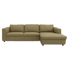 Lean højrevendt sofa med chaiselong