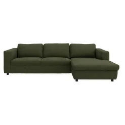 Lean højrevendt sofa med chaiselong
