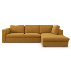 Lean højrevendt sofa med chaiselong