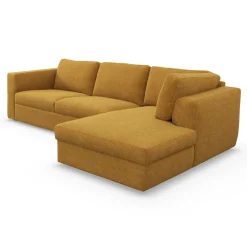 Lean højrevendt sofa med chaiselong