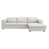 Lean højrevendt sofa med chaiselong