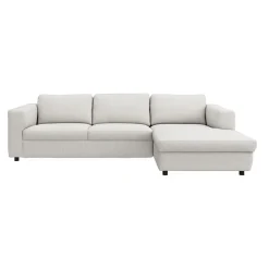 Lean højrevendt sofa med chaiselong