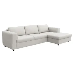 Lean højrevendt sofa med chaiselong