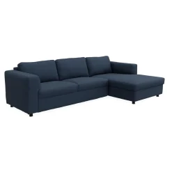 Lean højrevendt sofa med chaiselong