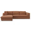 Lean venstrevendt sofa med chaiselong