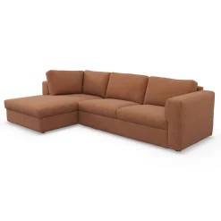 Lean venstrevendt sofa med chaiselong