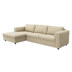 Lean venstrevendt sofa med chaiselong