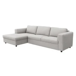 Lean venstrevendt sofa med chaiselong