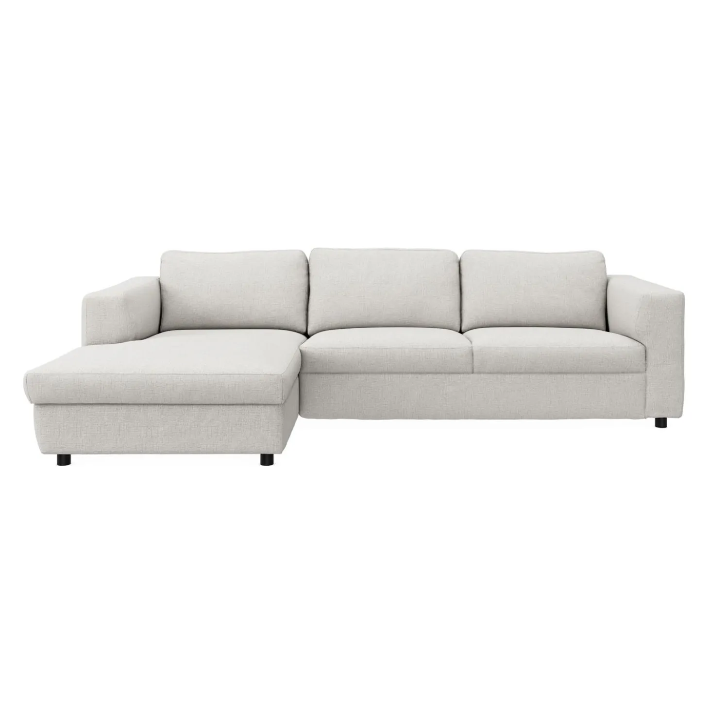 Lean venstrevendt sofa med chaiselong