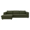 Lean venstrevendt sofa med chaiselong