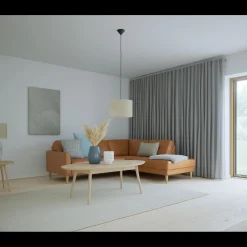 Linea højrevendt hjørnesofa med pufafslutning