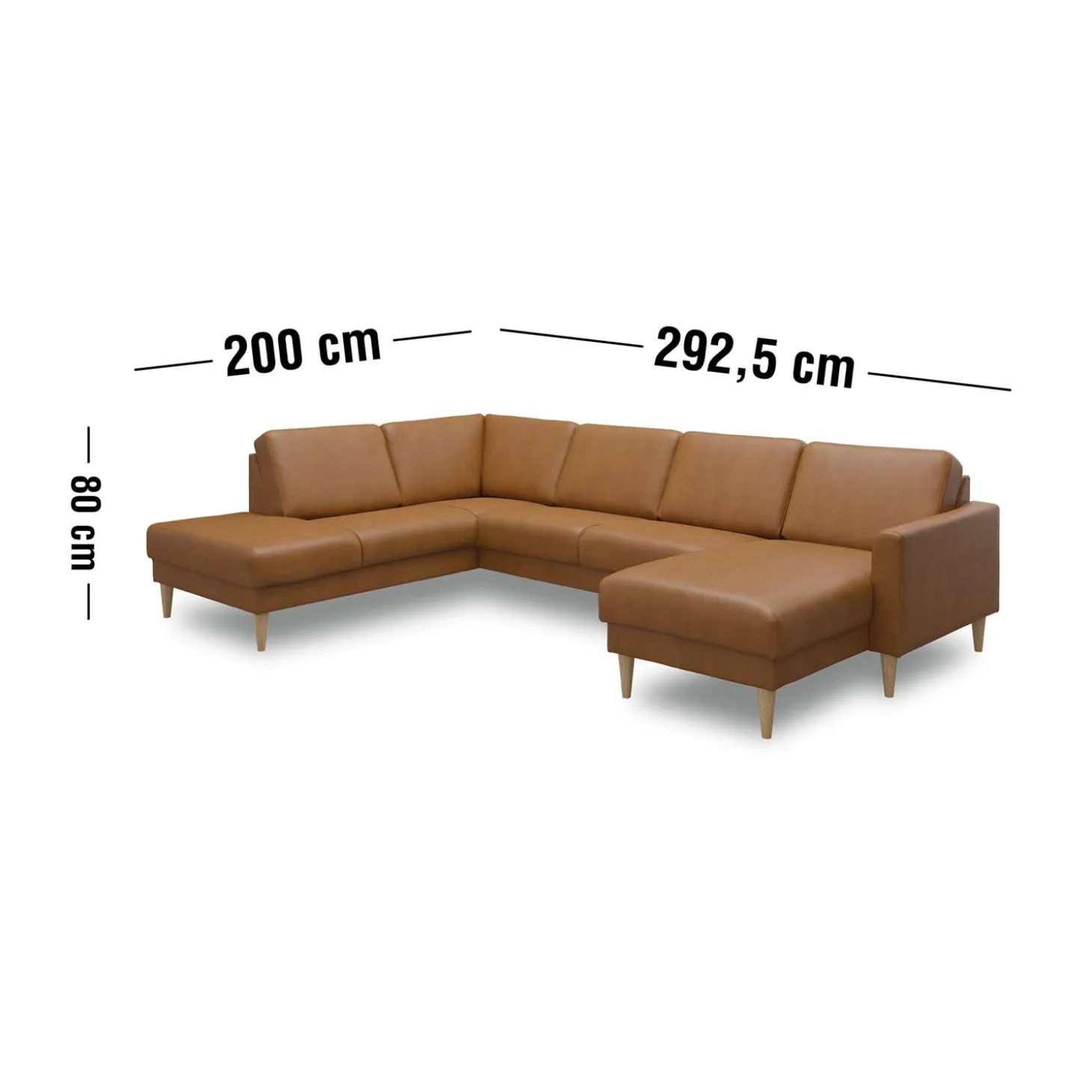Linea højrevendt hjørnesofa med chaiselong