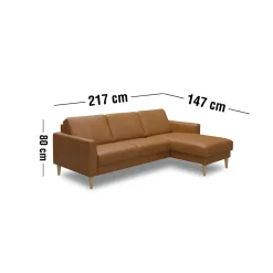 Linea højrevendt sofa med chaiselong