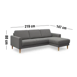 Linea højrevendt sofa med chaiselong