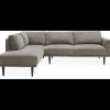 Mexico venstrevendt sofa med pufafslutning