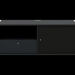 Mistral AV TV-møbel med 2 hylder, 1 låge + 1 skuffe sort