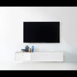 Mistral AV TV-møbel med 1 låge + 1 klap hvid